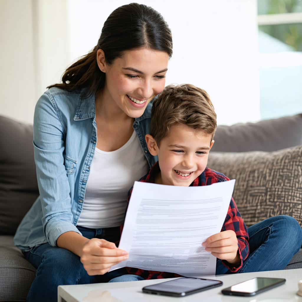 El Primer Móvil del Niño: Guía para un Contrato Familiar y Evitar la Adicción a las Pantallas