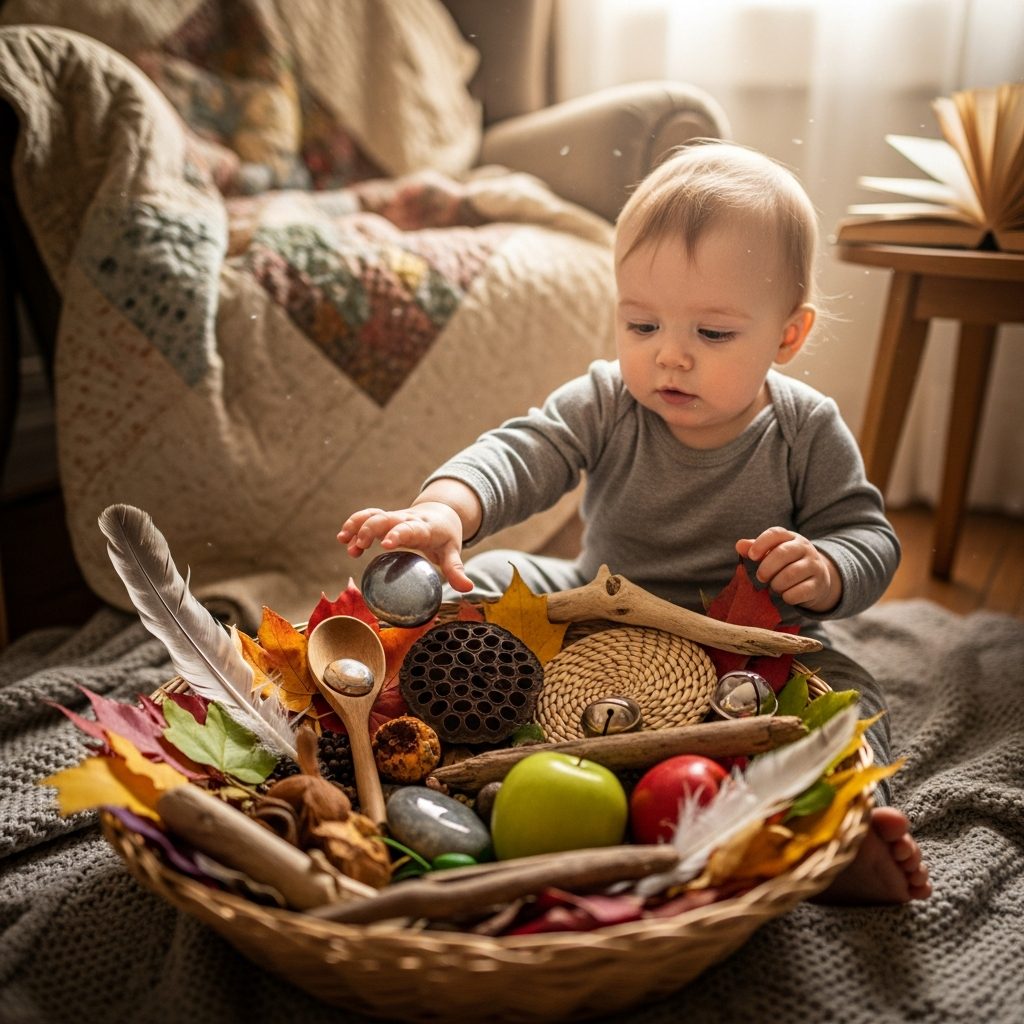 El Cesto de los Tesoros: Guía para Estimular a tu Bebé con Objetos Cotidianos