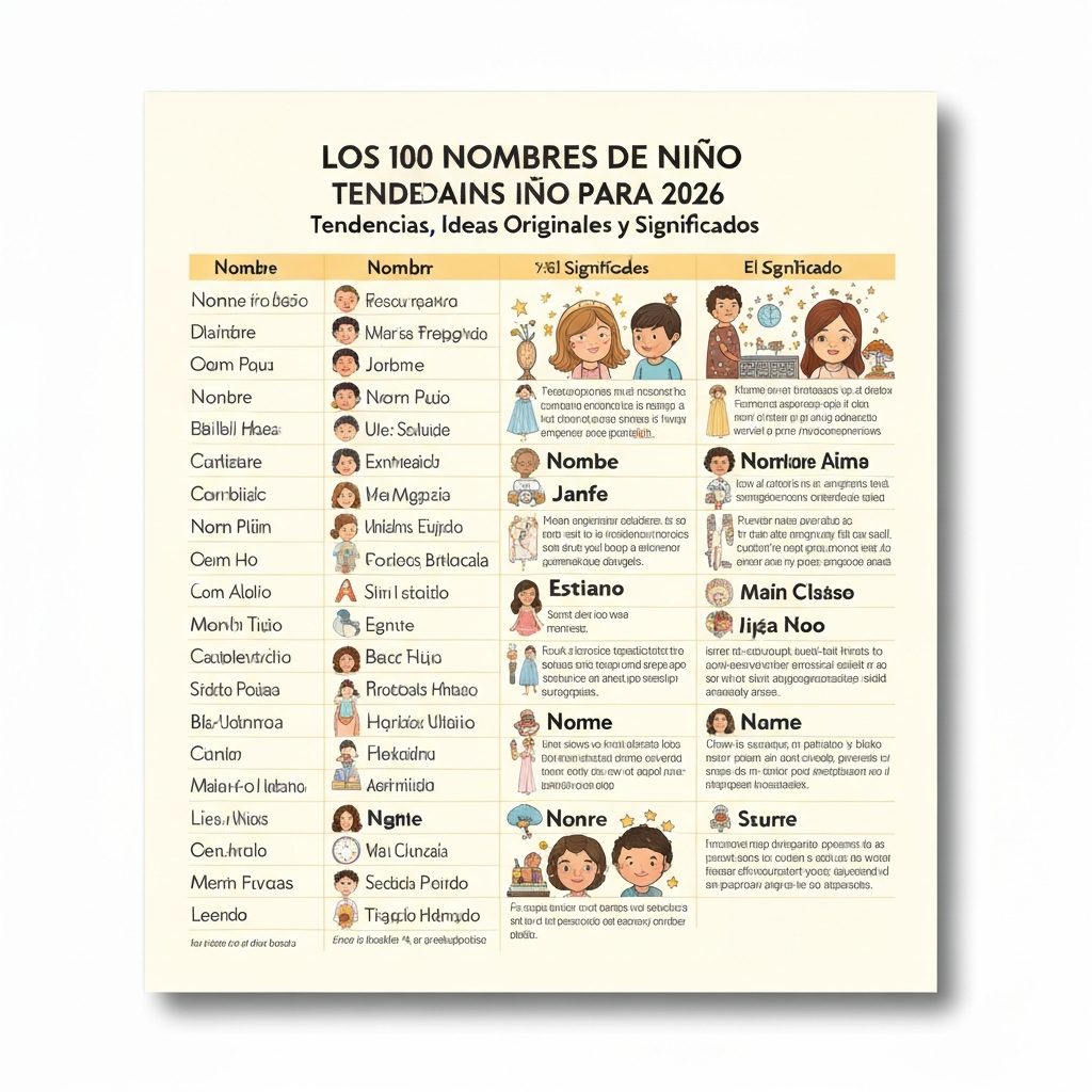 Los 100 Nombres de Niño para 2026: Tendencias, Ideas Originales y Significados