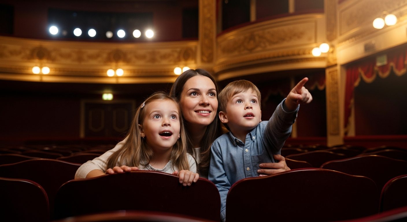 Niños felices en el teatro infantil, una obra que ofrece más espectáculo, risas y aprendizaje en familia